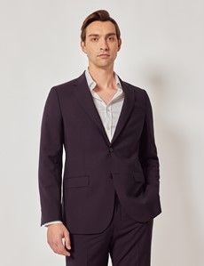Blackberry Italian Wool-Mohair Tailored Fit Suit Jacket - 1913 Collection