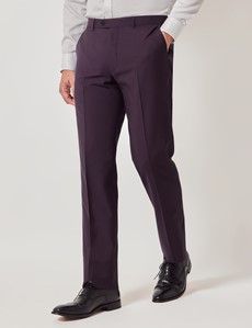 Blackberry Italian Wool-Mohair Tailored Fit Suit - 1913 Collection-preview8