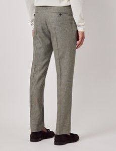 Green Semi Plain Italian Wool Tailored Fit Suit - 1913 Collection-preview9