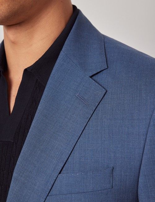 Mid Blue Italian Wool Tailored Fit Suit - 1913 Collection-preview