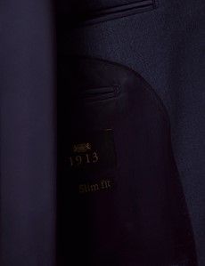 Slim Fit Dark Blue Crepe 1913 Suit Jacket-preview3