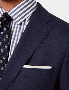 Slim Fit Dark Blue Crepe 1913 Suit