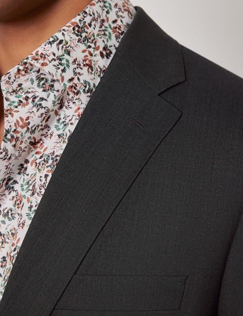 Olive Crepe Italian Wool Slim Fit Suit - 1913 Collection-preview