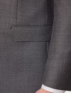 Slim Fit Black & White Semi Plain 1913 Suit Jacket