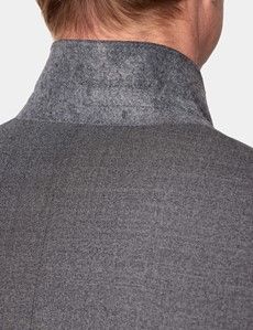 Slim Fit Black & White Semi Plain 1913 Suit Jacket