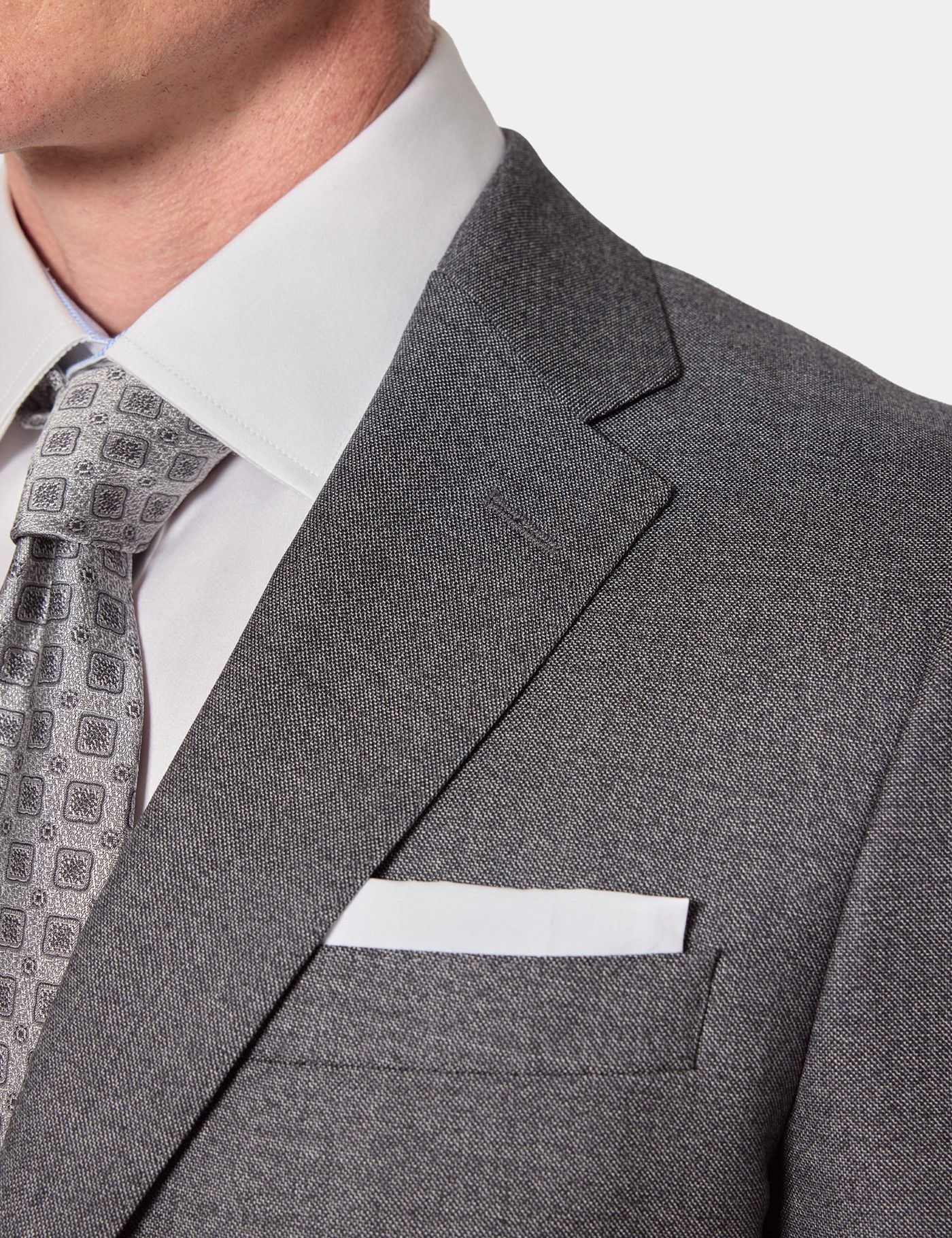 Slim Fit Black & White Semi Plain 1913 Suit-preview