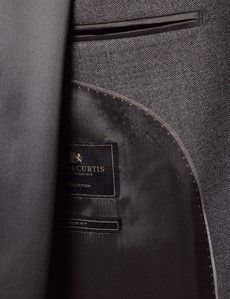 Slim Fit Black & White Semi Plain 1913 Suit