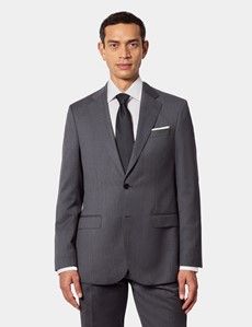 Slim Fit Grey Twill 1913 Suit Jacket