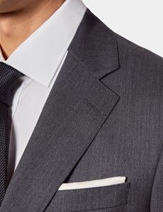 Slim Fit Grey Twill 1913 Suit Jacket