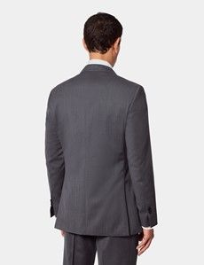 Slim Fit Grey Twill 1913 Suit Jacket