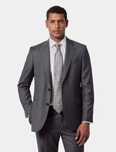 Tailored Fit Grey Semi Plain 1913 Suit