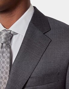 Tailored Fit Grey Semi Plain 1913 Suit