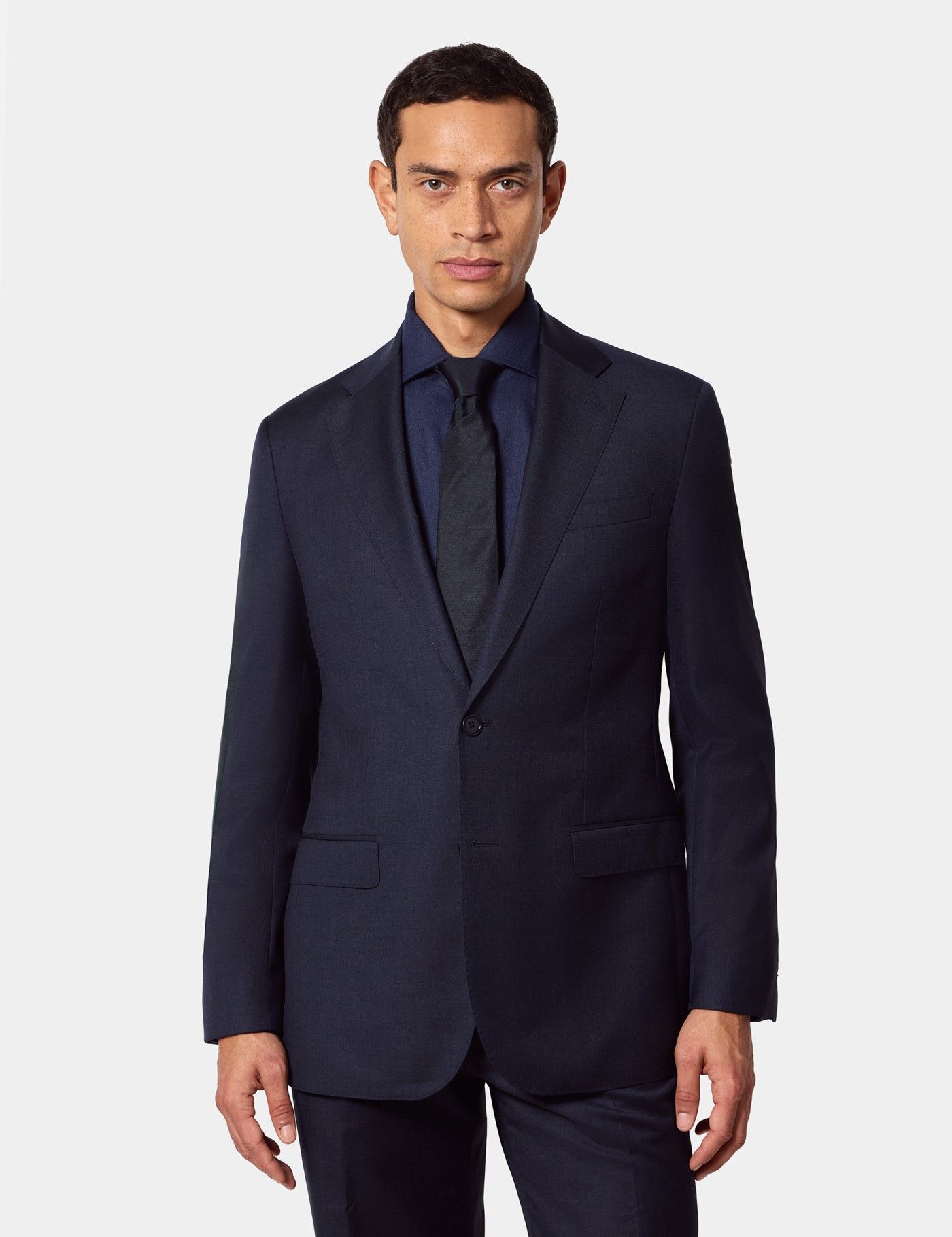 Tailored Fit Navy Semi Plain 1913 Suit