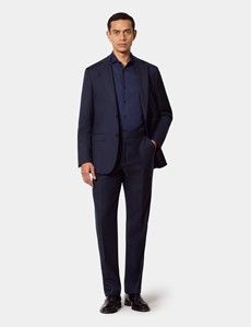 Tailored Fit Navy Semi Plain 1913 Suit