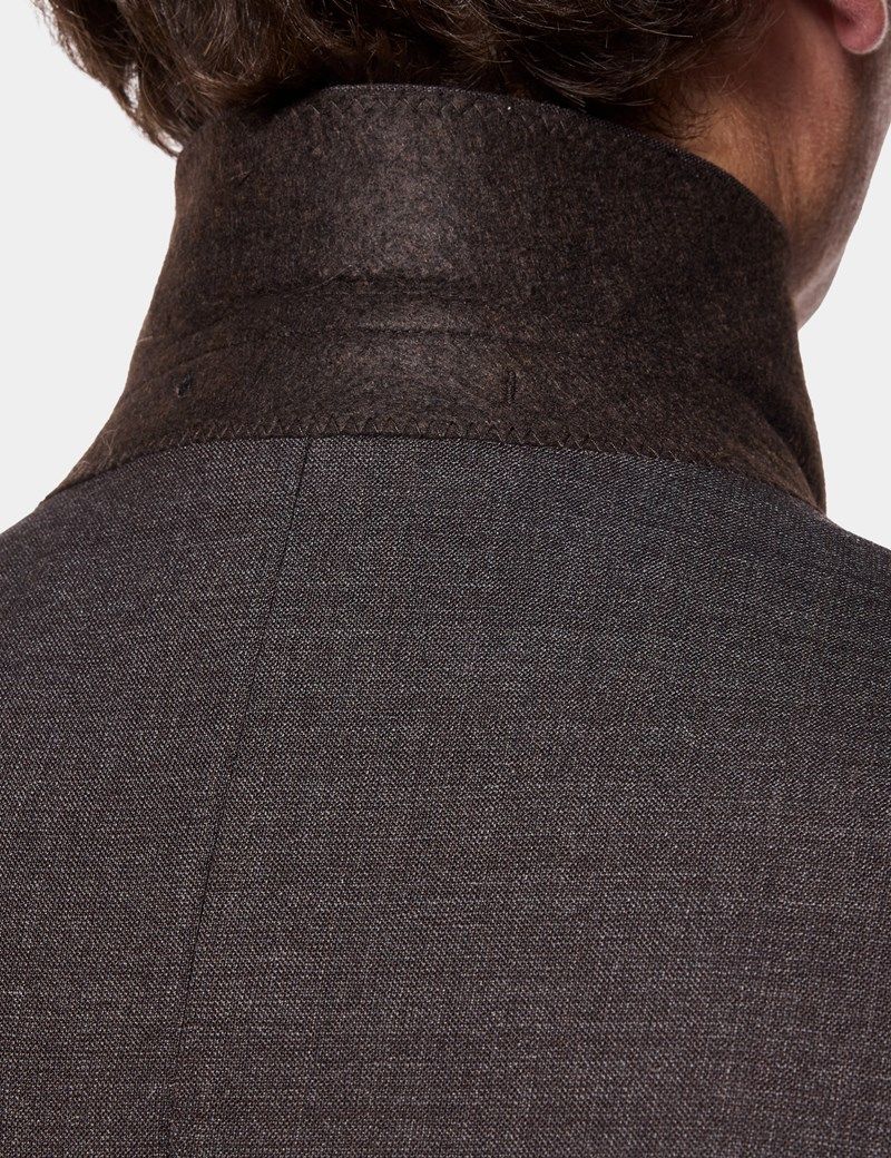 Tailored Fit Chocolate Crepe 1913 Suit Jacket thumbnail 6