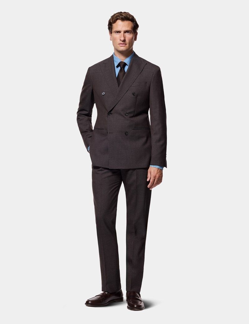 Tailored Fit Chocolate Crepe 1913 Suit Jacket thumbnail 7