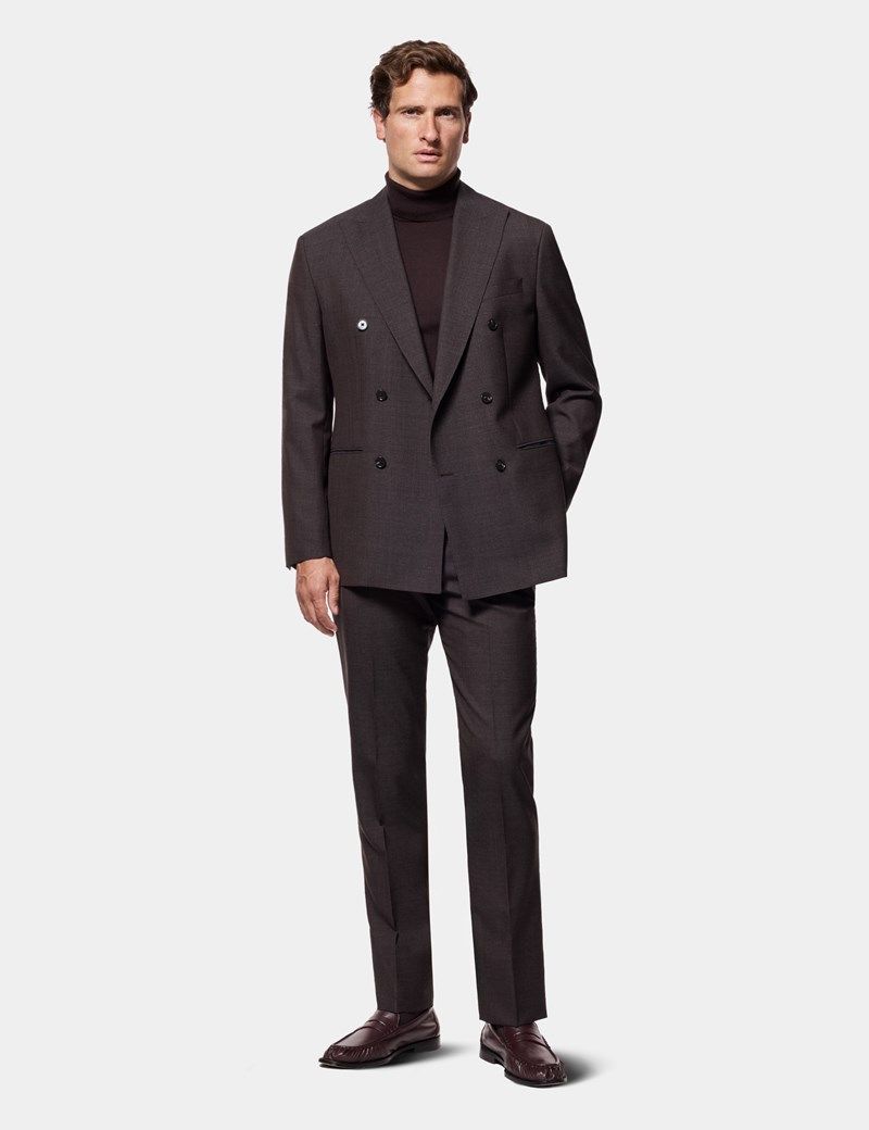 Tailored Fit Chocolate Crepe 1913 Suit thumbnail 4