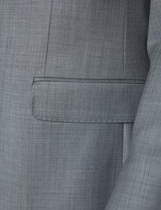 Men's Grey Twill Slim Fit Suit Jacket