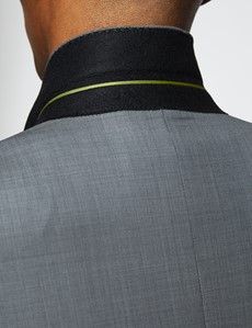 Men's Grey Twill Slim Fit Suit Jacket