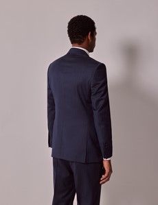 Navy Pinstripe Italian Tailored Suit Jacket - 1913 Collection-preview3