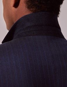 Navy Pinstripe Italian Tailored Suit Jacket - 1913 Collection-preview4