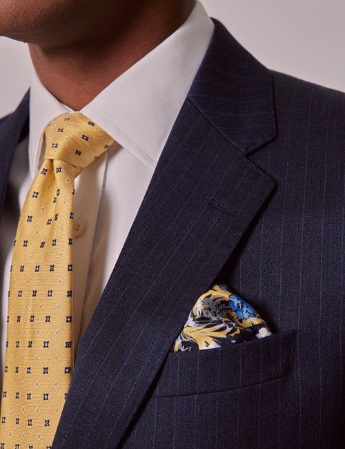 Navy Pinstripe Italian Tailored Suit - 1913 Collection-preview