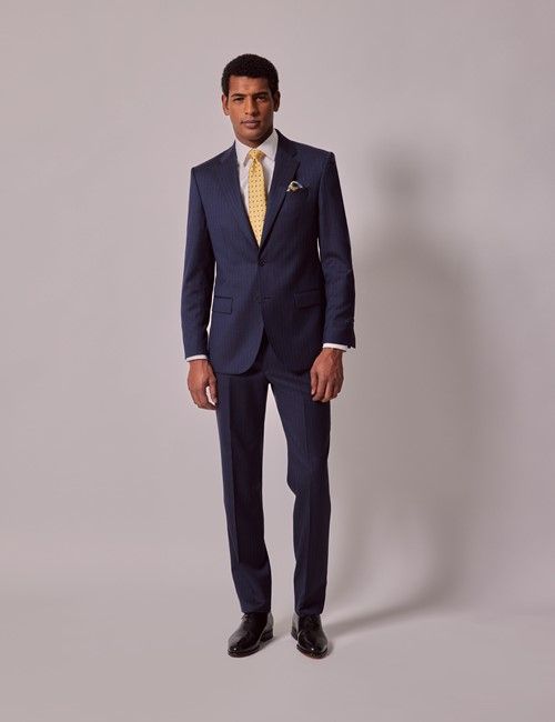 Navy Pinstripe Italian Tailored Suit - 1913 Collection