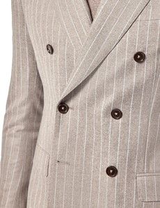 Slim Fit Taupe Stripe 1913 Suit Jacket-preview2