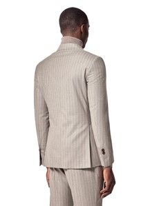 Slim Fit Taupe Stripe 1913 Suit Jacket-preview4