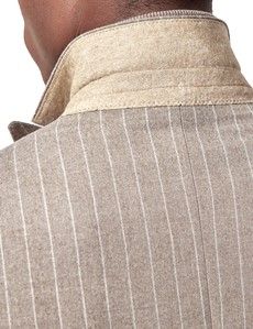 Slim Fit Taupe Stripe 1913 Suit Jacket-preview5