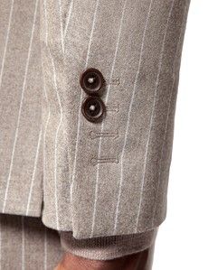 Slim Fit Taupe Stripe 1913 Suit Jacket-preview6