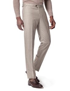 Slim Fit Taupe Stripe 1913 Suit Jacket-preview7