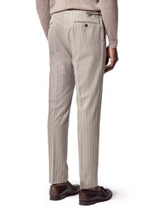 Slim Fit Taupe Stripe 1913 Suit Jacket-preview8
