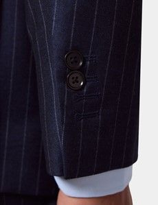 Tailored Fit Navy Chalk Stripe Suit Jacket