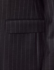 Tailored Fit Charcoal Chalk Stripe Suit