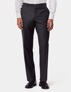Tailored Fit Charcoal Chalk Stripe Suit