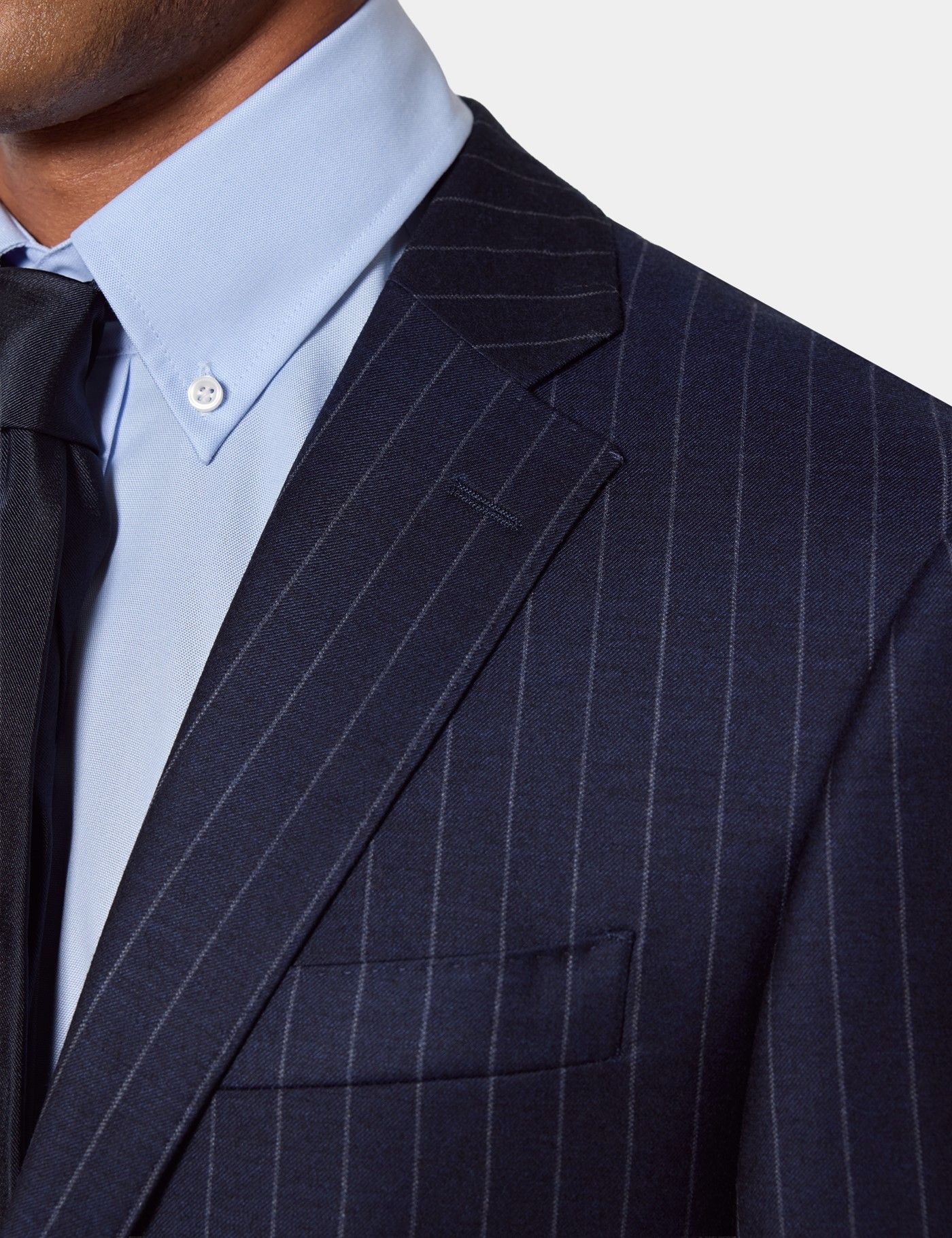 Tailored Fit Navy Chalk Stripe Suit-preview