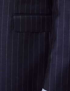 Tailored Fit Navy Chalk Stripe Suit