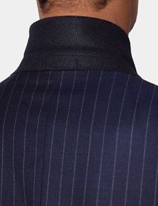 Tailored Fit Navy Chalk Stripe Suit