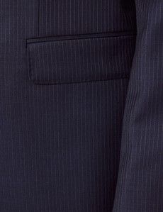 Tailored Fit Dark Blue Pinstripe Suit-preview3