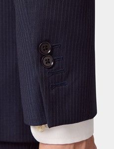 Tailored Fit Dark Blue Pinstripe Suit-preview7