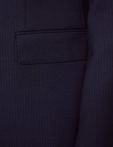 Tailored Fit Dark Blue Pinstripe Suit
