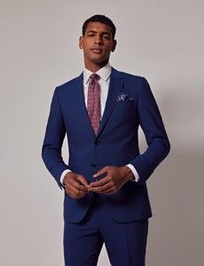 Indigo Stripe Slim Suit Jacket-preview3