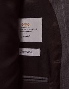 Grey Stripe Slim Suit Jacket-preview4