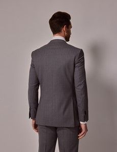 Grey Stripe Slim Suit Jacket-preview5