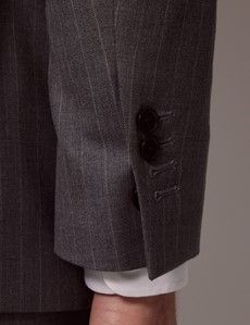 Grey Stripe Slim Suit Jacket-preview7