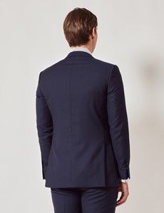 Dark Blue Pinstripe Wool Slim Fit Suit-preview5