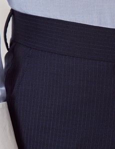Dark Blue Pinstripe Wool Slim Fit Suit-preview9