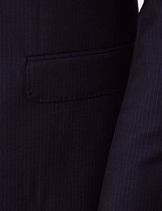Slim Fit Dark Blue Pinstripe Suit-preview3