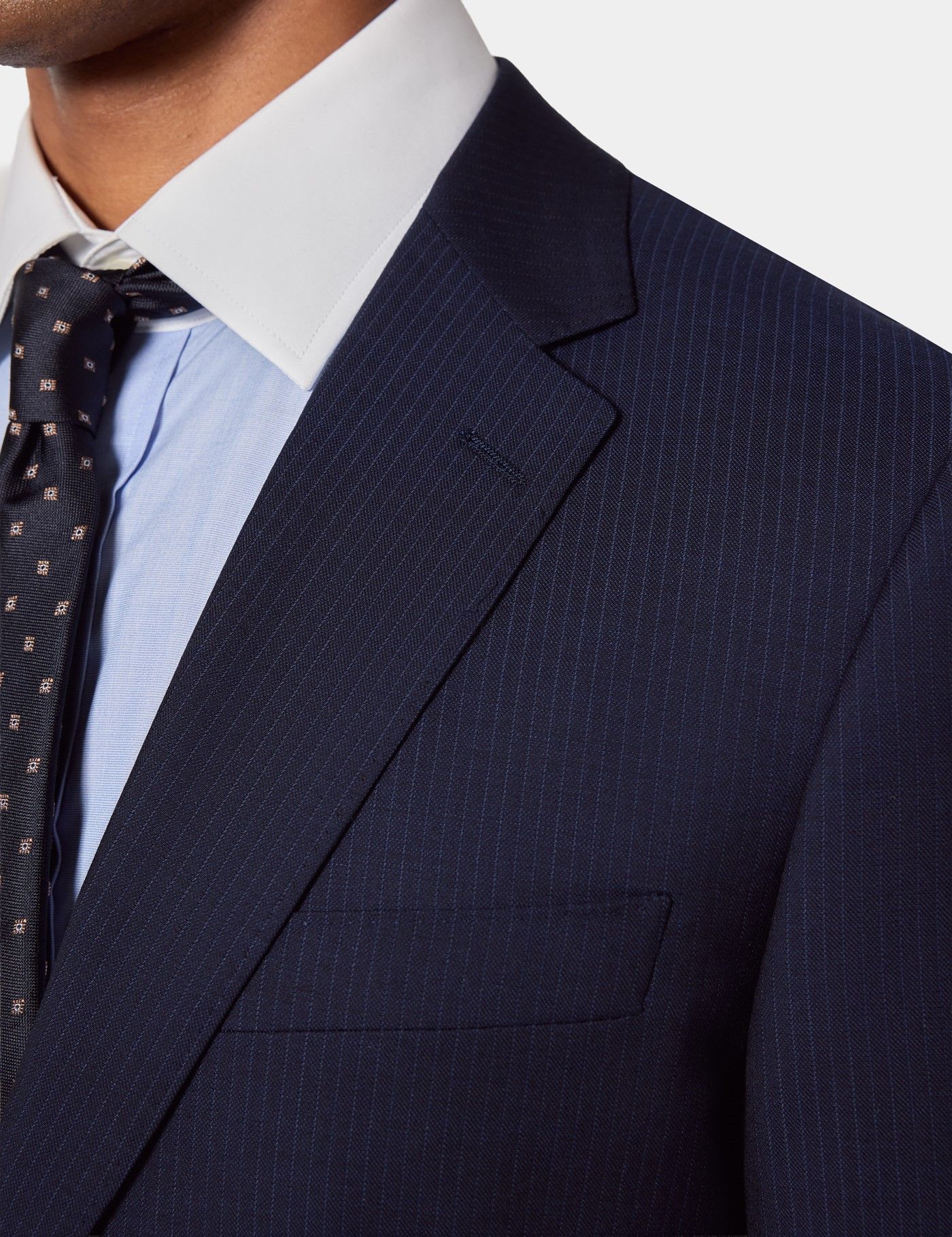 Slim Fit Dark Blue Pinstripe Suit-preview